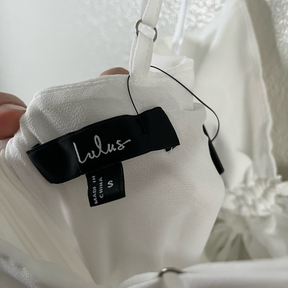 NWT Lulus The Way to Love White Ruffled Maxi Dress Small - Picture 10 of 11